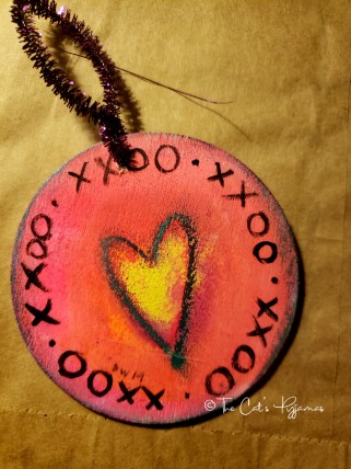 Neon heart ornament